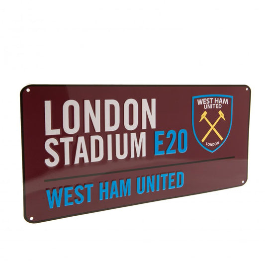 West Ham United FC Colour Street Sign, alternate view