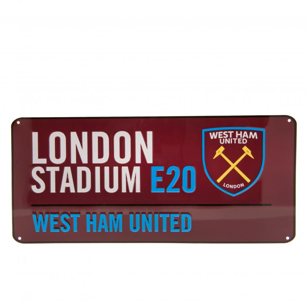 West Ham United FC Colour Street Sign