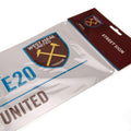 West Ham United FC White Street Sign, side angle