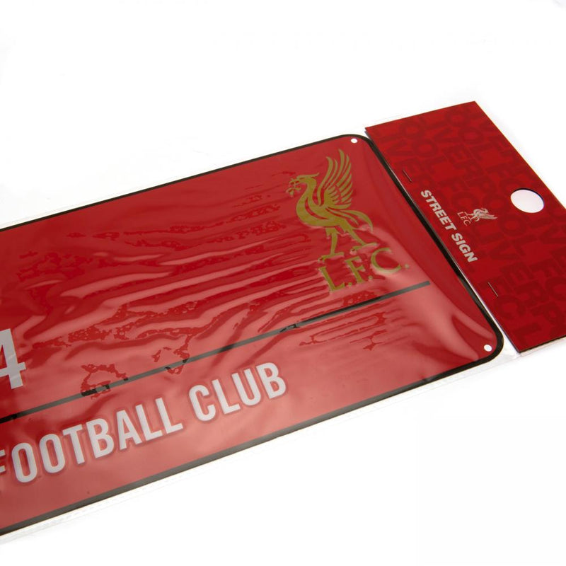 Liverpool FC Colour Street Sign, side angle