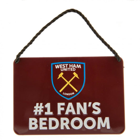 West Ham United FC Bedroom Sign No1 Fan, alternate view
