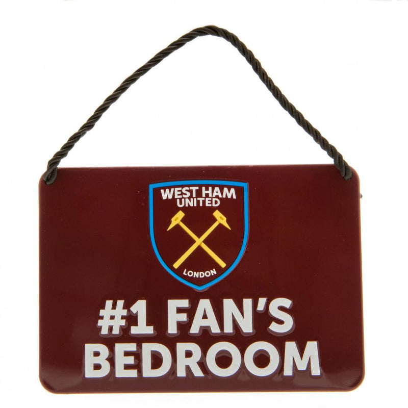 West Ham United FC Bedroom Sign No1 Fan, alternate view