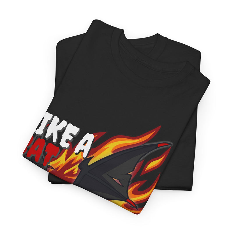 'Like a Bat Out of Hell' Men's T-Shirt, showing reverse