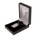 West Ham United FC Engraved Dog Tag & Chain, side angle