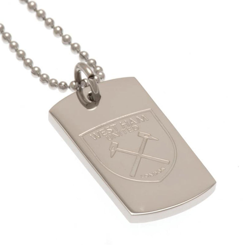 West Ham United FC Engraved Dog Tag & Chain collectible from Infinity Collectibles 2026