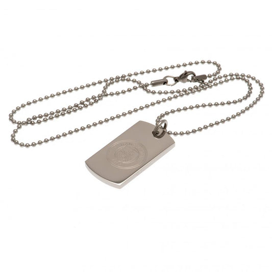 Manchester City FC Engraved Dog Tag & Chain, alternate view