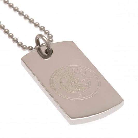 Manchester City FC Engraved Dog Tag & Chain collectible from Infinity Collectibles 2026