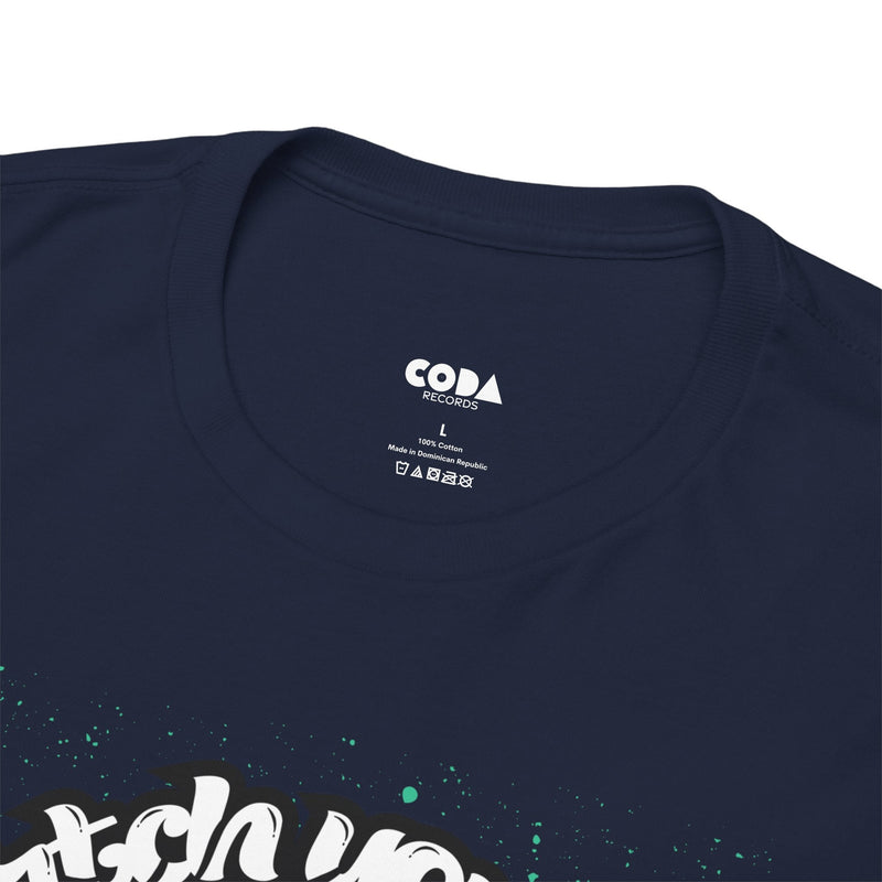 'Catch You On The Flip Side' Men's Vinyl T-Shirt, showing reverse