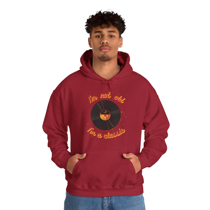 'I'm Not Old, I'm a Classic' Men's Hoodie, packaging shot