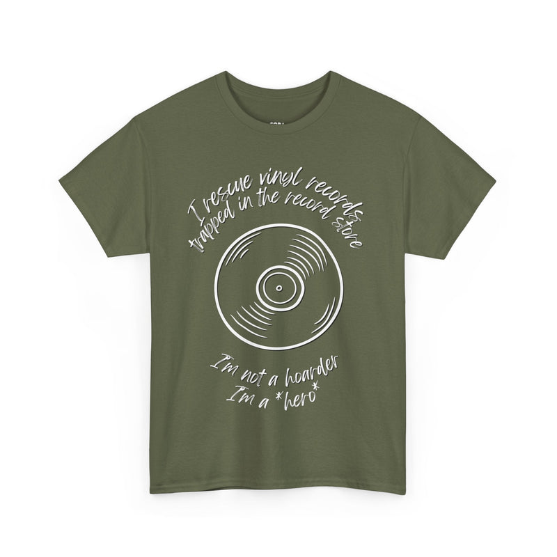 'I'm Not a Hoarder, I'm a Hero' Men's Vinyl T-Shirt, additional view