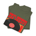 'Vinyl Records Are Groovy' Bold T-Shirt, in display