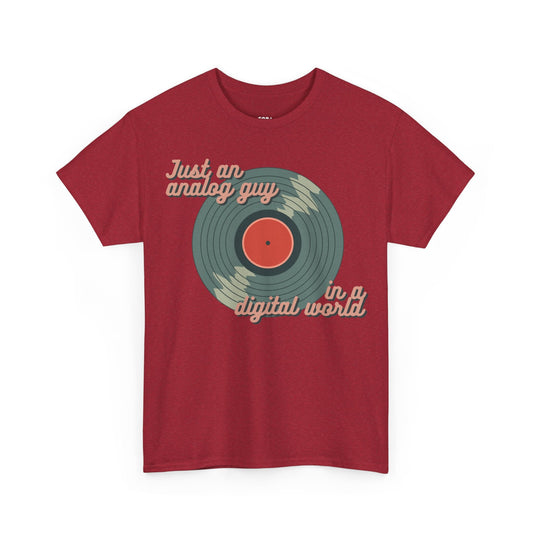 'Just an Analog Guy, In a Digital World' Men's T-Shirt collectible from Coda Records
