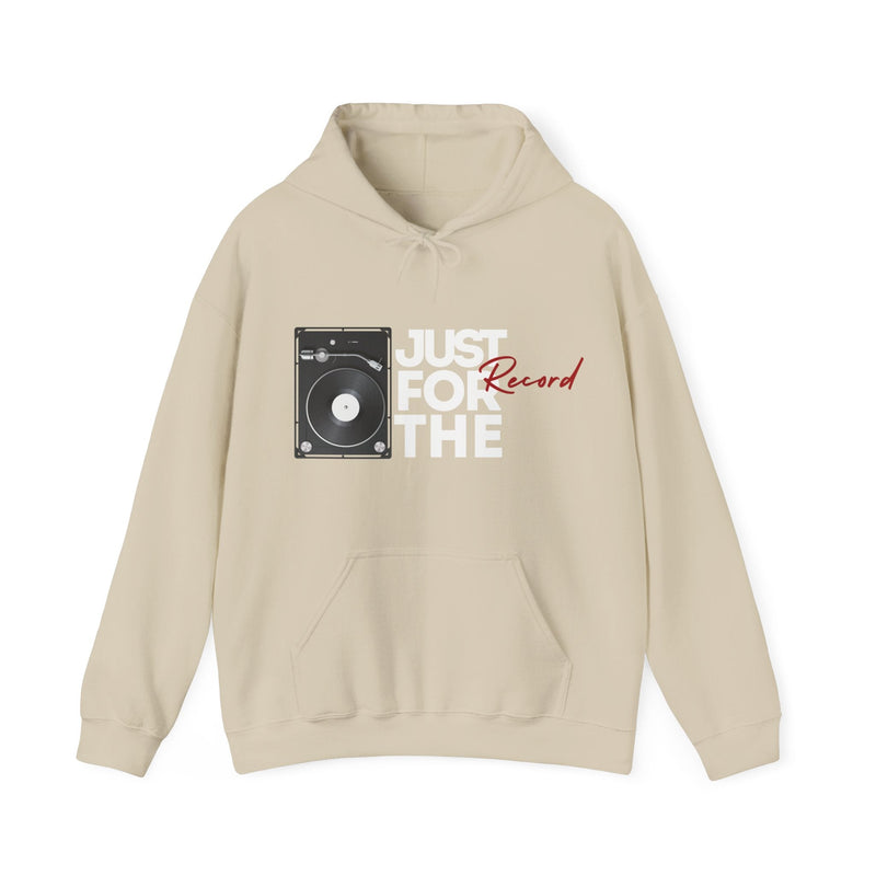 'Just for the Record' Men's Hoodie, side angle
