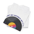 'Money Can't Buy Happiness, But It Can Buy Vinyl' Men's T-Shirt, side angle