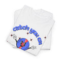 'Catch You On The Flip Side' Men's Vinyl T-Shirt, side angle