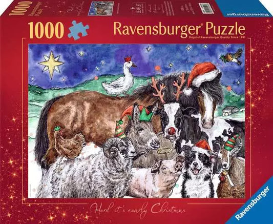 Ravensburger Puzzle Herd its Xmas 1000p Jigsaw Puzzle