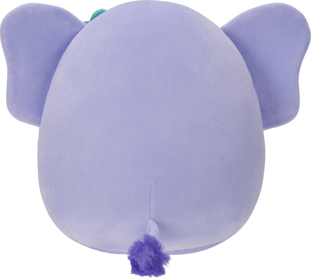 Squishmallows 7.5'' Purple Elephant With Flower Pin Plush