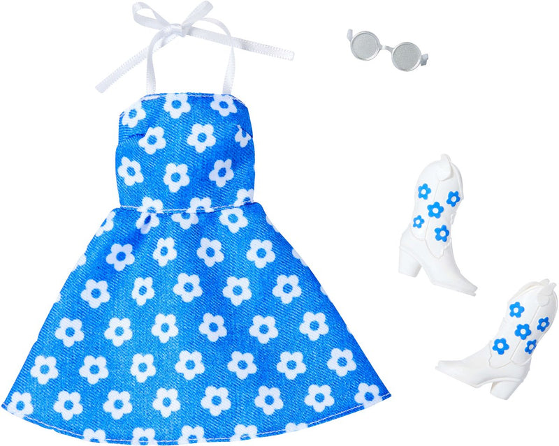 Barbie Complete Look Blue Flower Dress Fashion Pack