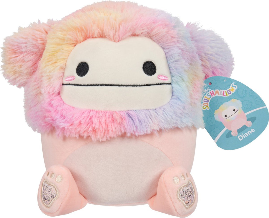 Squishmallows 7.5'' Peach Bigfoot With Rainbow Hair Plush