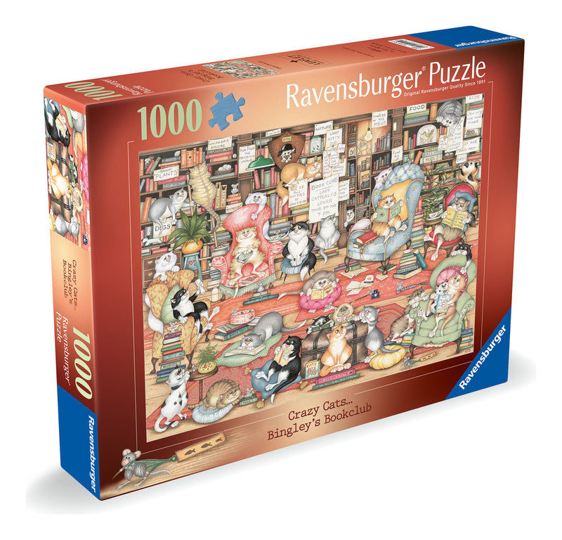 Crazy Cats - Bingley's Bookclub 1000 Piece Jigsaw Puzzle