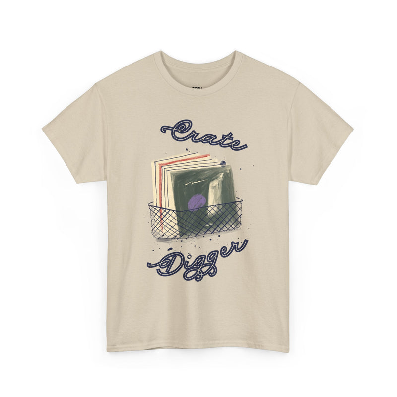 'Crate Digger' Vinyl Records Men's T-Shirt, in display
