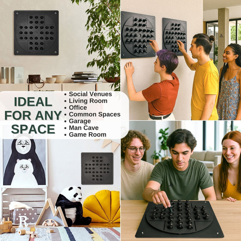 Peg Solitaire Black Wall Game, packaging shot