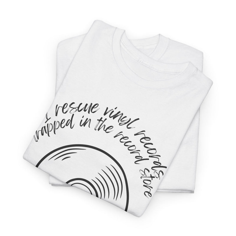 'I'm Not a Hoarder, I'm a Hero' Men's Vinyl T-Shirt, showing reverse