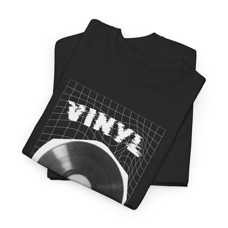 'Vinyl Nerd' Men's T-Shirt, close-up detail