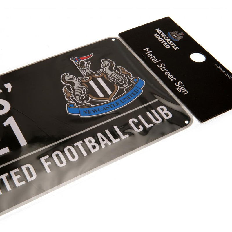 Newcastle United FC Colour Street Sign, side angle