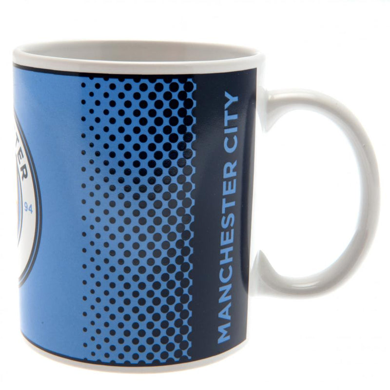 Manchester City FC Fade Mug, side angle
