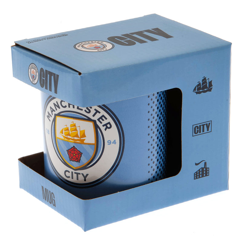 Manchester City FC Fade Mug, close-up detail