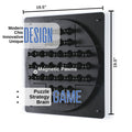Peg Solitaire Black Wall Game, in display