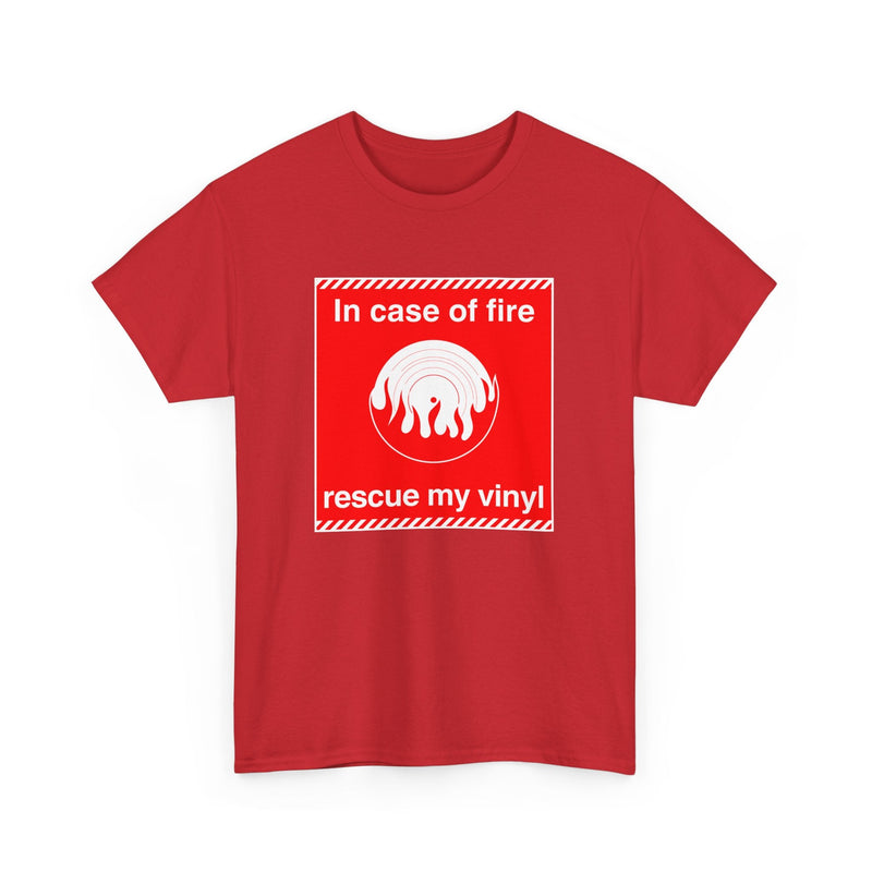'In Case of Fire, Save My Vinyl' T-Shirt, alternate view