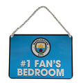 Manchester City FC Bedroom Sign No1 Fan, alternate view
