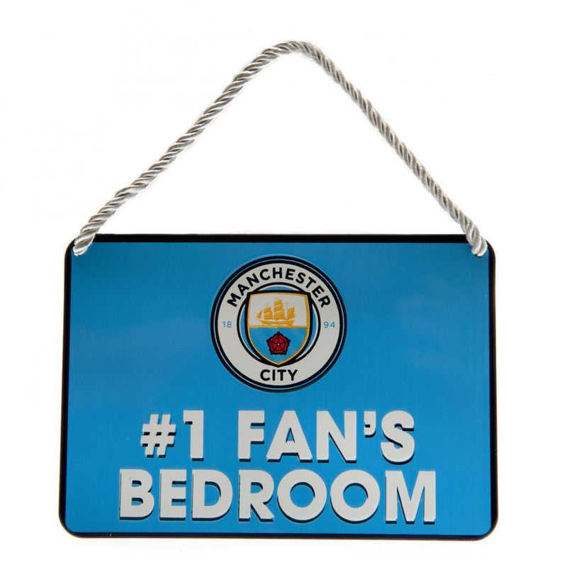 Manchester City FC Bedroom Sign No1 Fan, alternate view