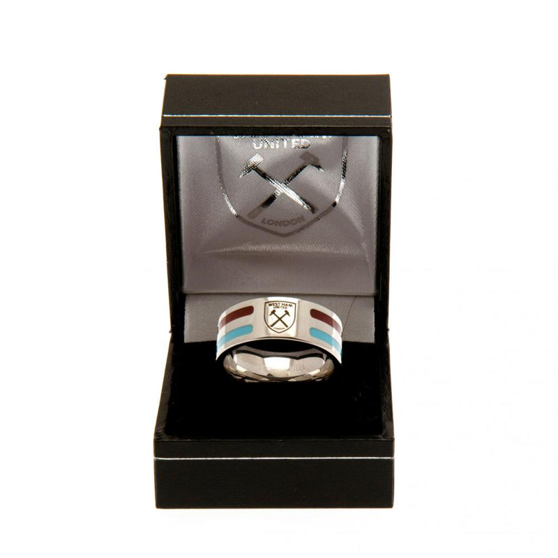 West Ham United FC Colour Stripe Ring Small, side angle