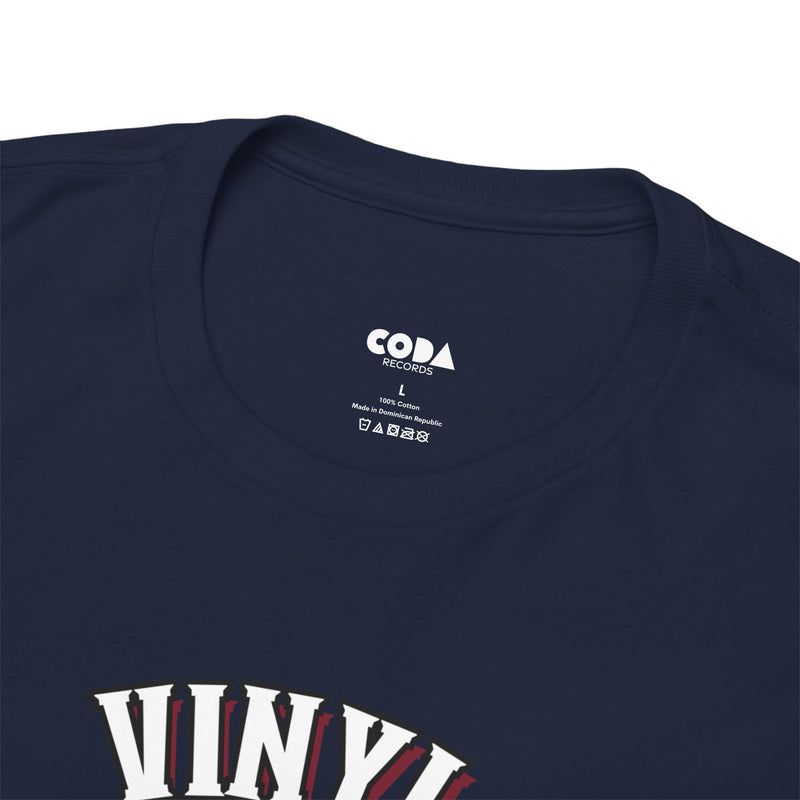 'Vinyl Ain't Dead' Skull Men's T-Shirt, showing reverse