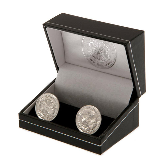 Celtic FC Silver Plated Formed Cufflinks, alternate view