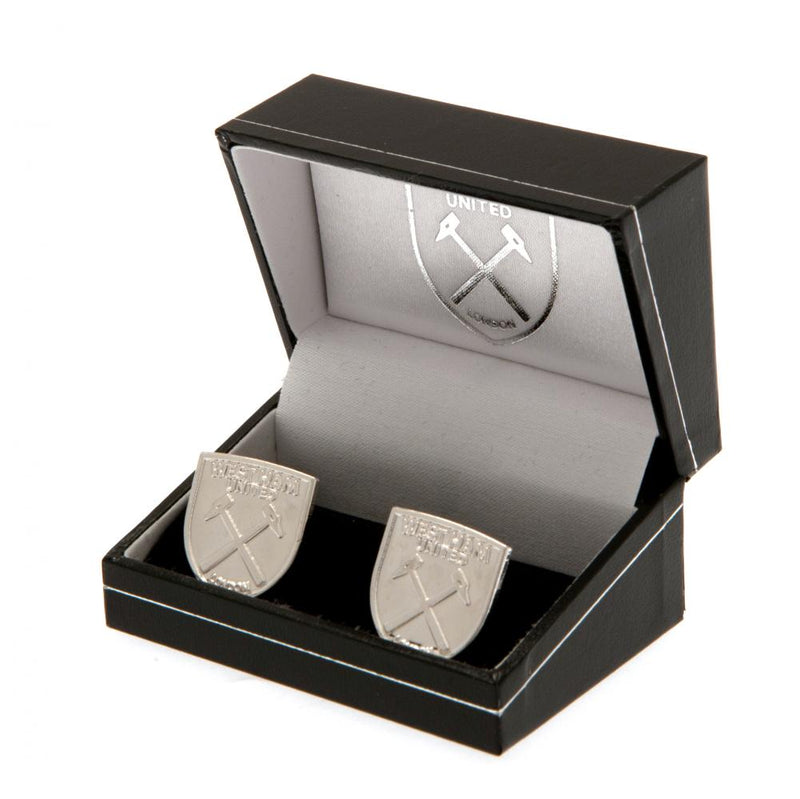 West Ham United FC Silver Plated Formed Cufflinks, alternate view