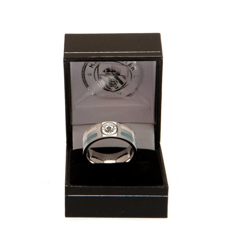 Manchester City FC Colour Stripe Ring Large, side angle