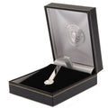 Manchester City FC Silver Plated Tie Slide, side angle
