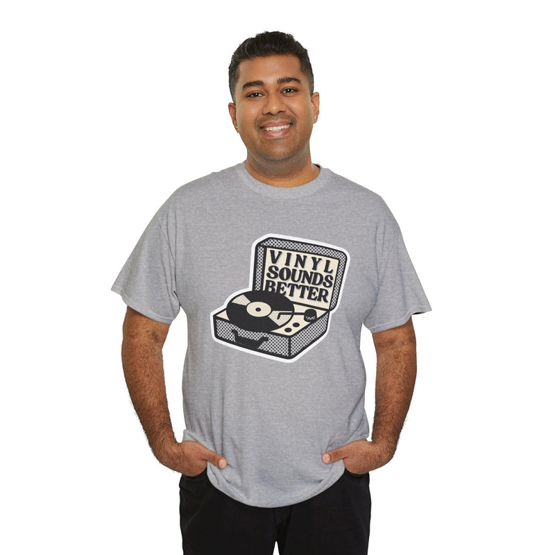 'Vinyl Sounds Better' T-Shirt, side angle