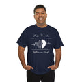 'Life Sounds Better on Vinyl' Men's T-Shirt, close-up detail