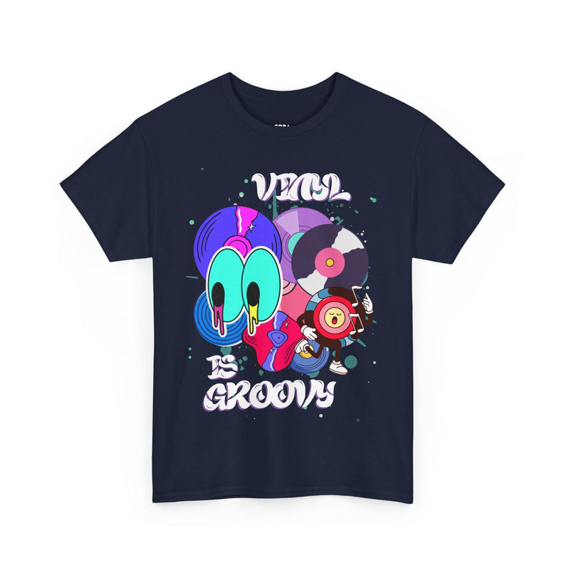 'Vinyl Is Groovy' Men's T-Shirt, packaging shot