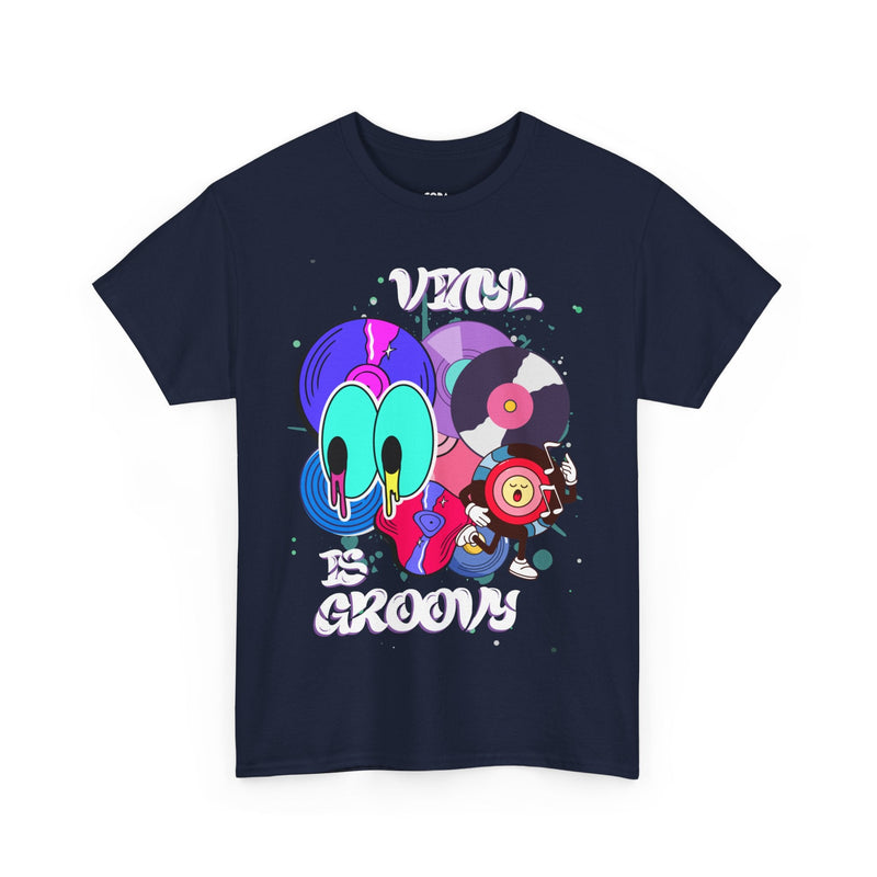 'Vinyl Is Groovy' Men's T-Shirt, packaging shot