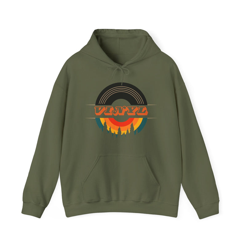 Vinyl Record Logo Men's Hoodie, rear view