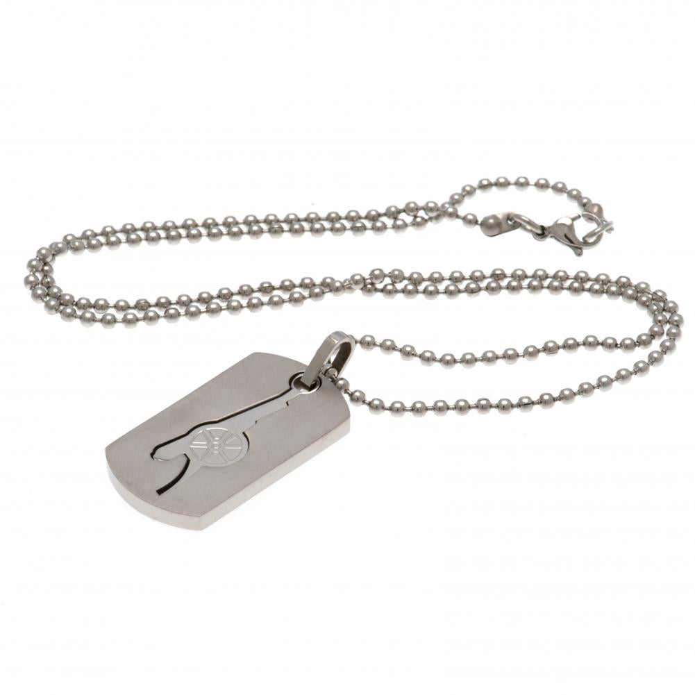 Arsenal FC Cut Out Cannon Dog Tag & Chain