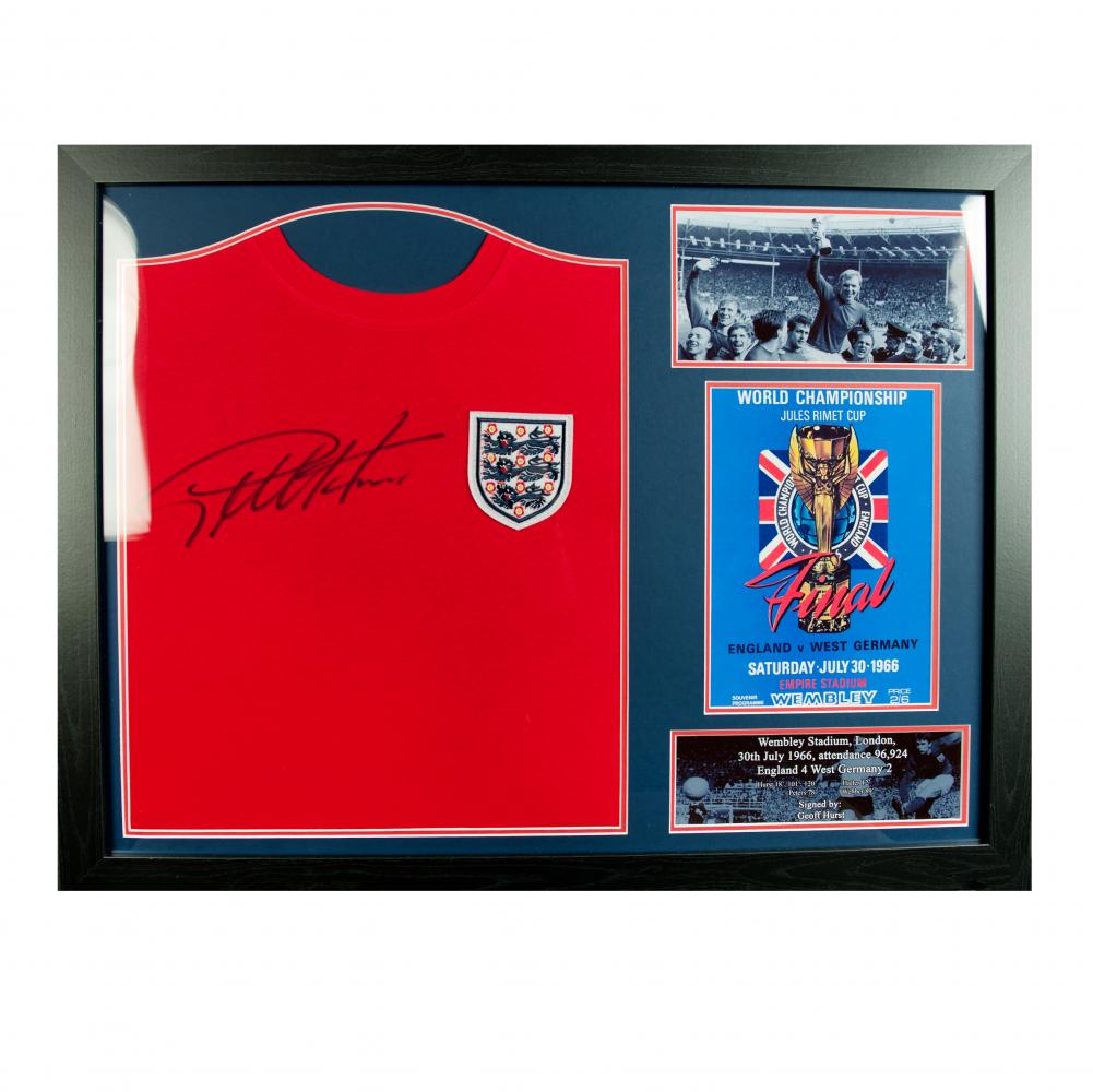 England 1996 Sir Geoff Hurst Signed Shirt (Framed)