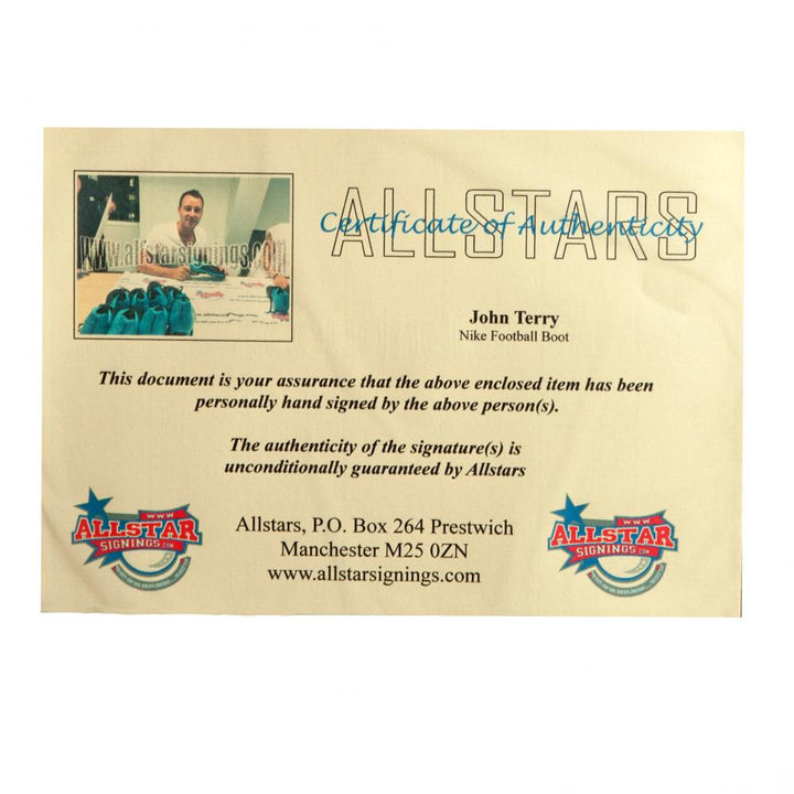 Chelsea FC Terry Framed Signed Boot