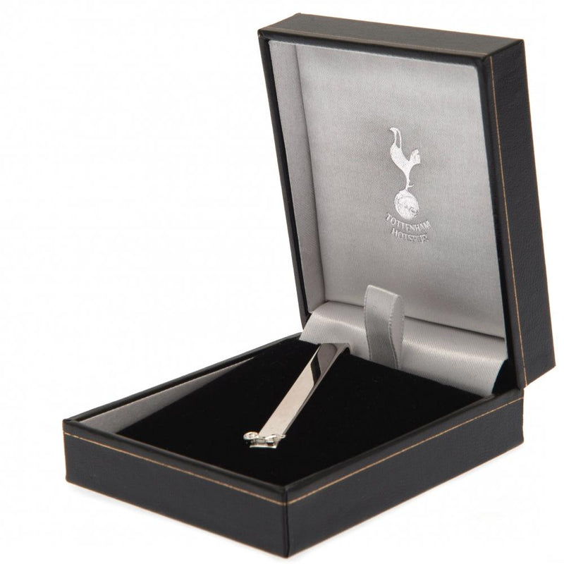 Tottenham Hotspur FC Silver Plated Tie Slide, side angle